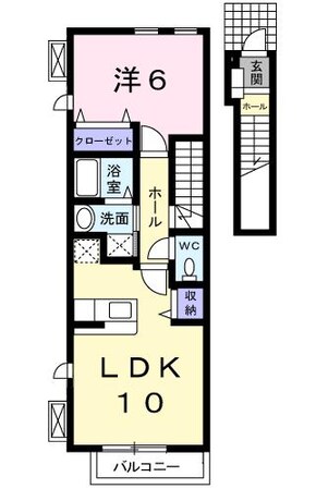 佐奈駅 徒歩19分 2階の物件間取画像